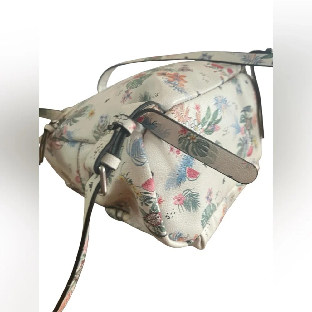 Parfois Cream Tropical Floral Backpack